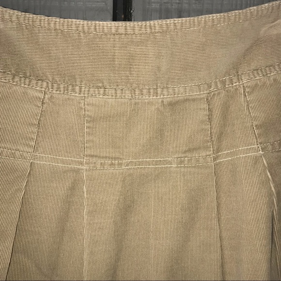 LOFT corduroy skirt with embroidery, tan & cream - Picture 6 of 10